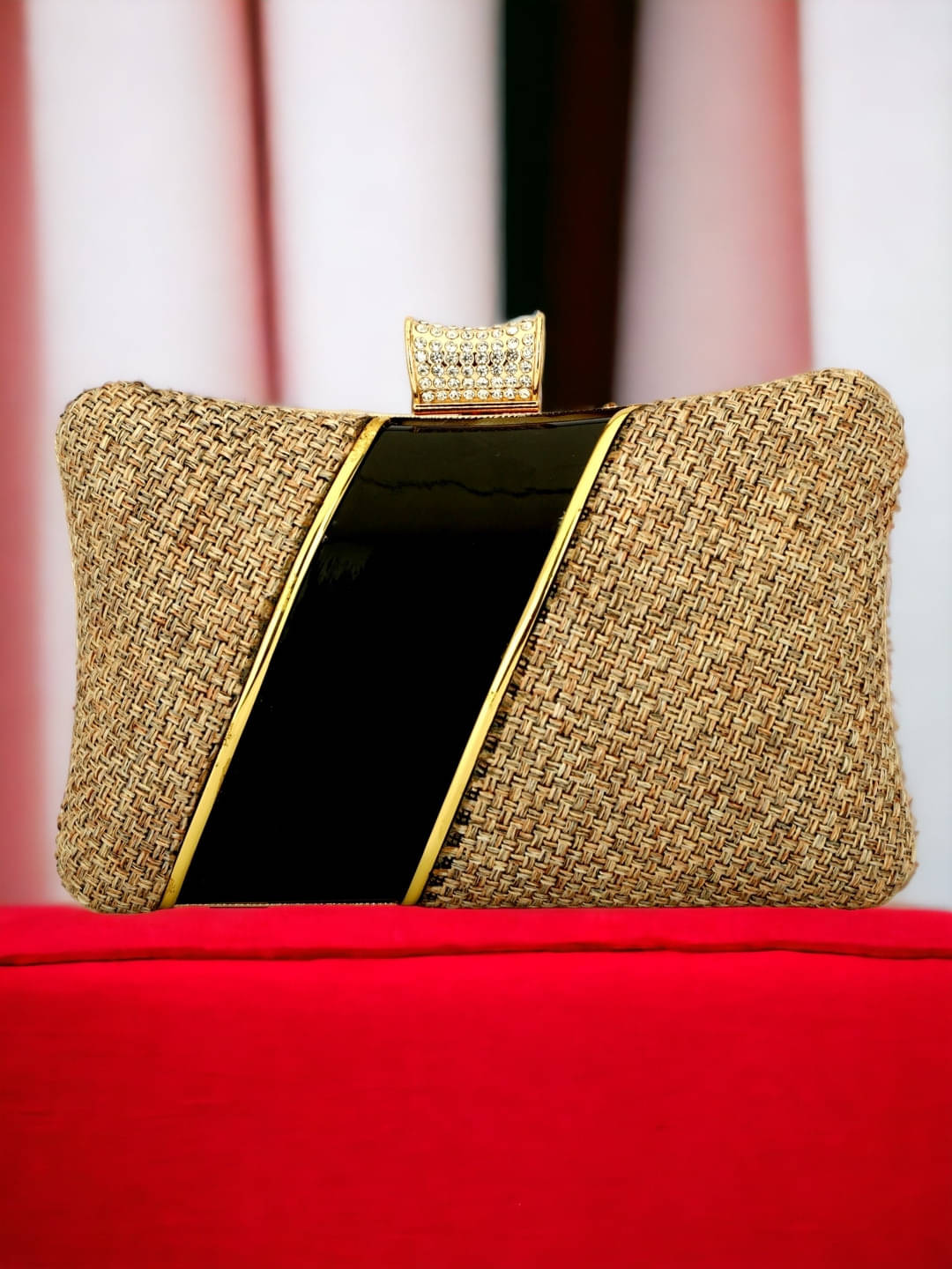     			Tooba Handicraft Multicolor Fabric Box Clutch