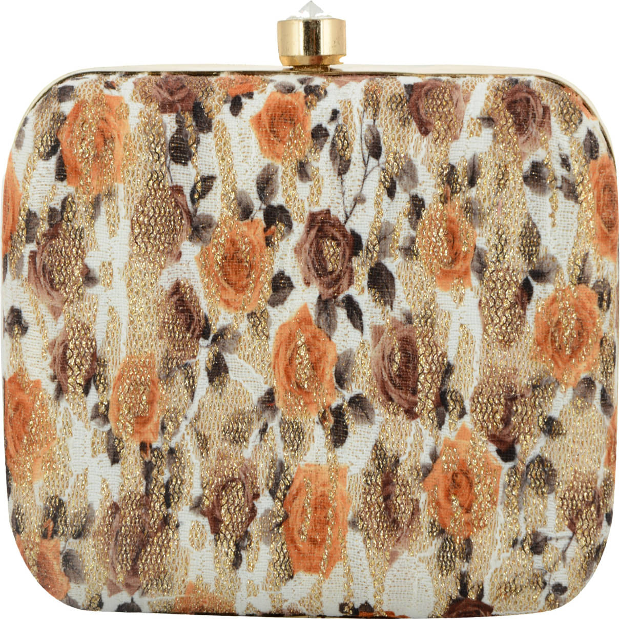     			Tooba Handicraft Multicolor Fabric Box Clutch