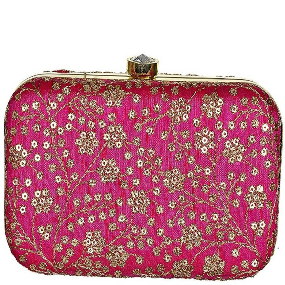     			Tooba Handicraft Multicolor Fabric Box Clutch