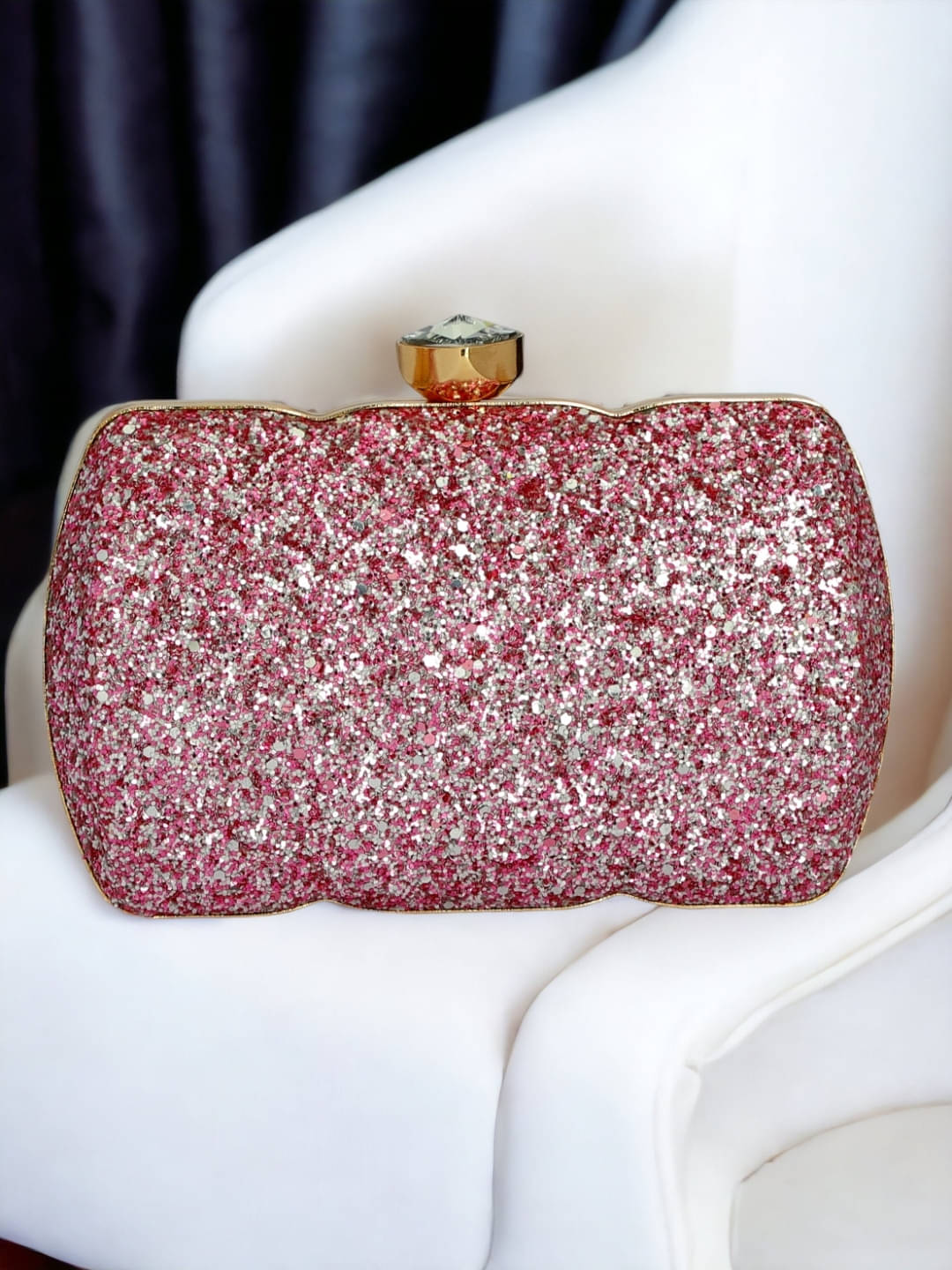     			Tooba Handicraft Multicolor Fabric Box Clutch