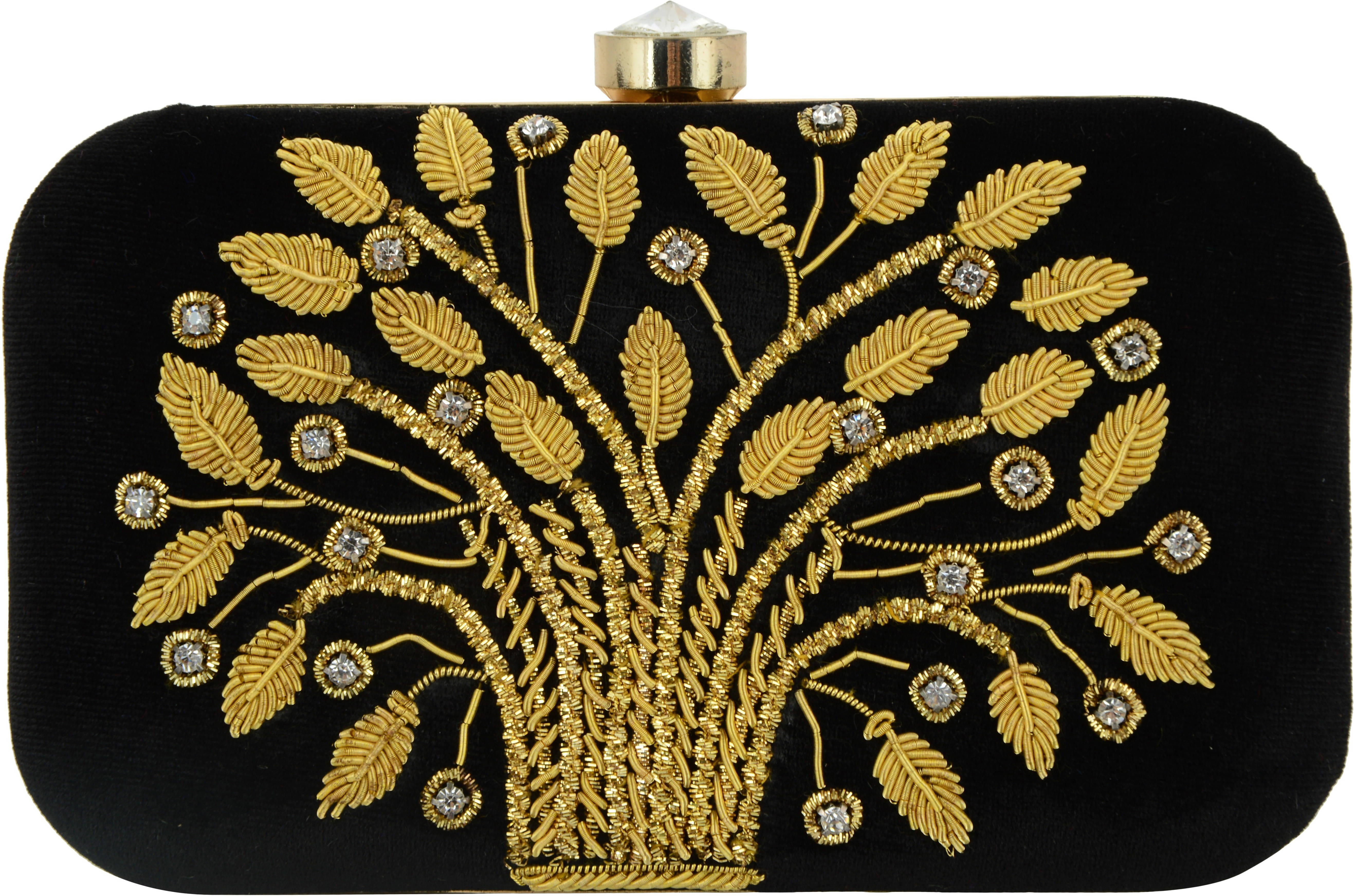    			Tooba Handicraft Multicolor Fabric Box Clutch