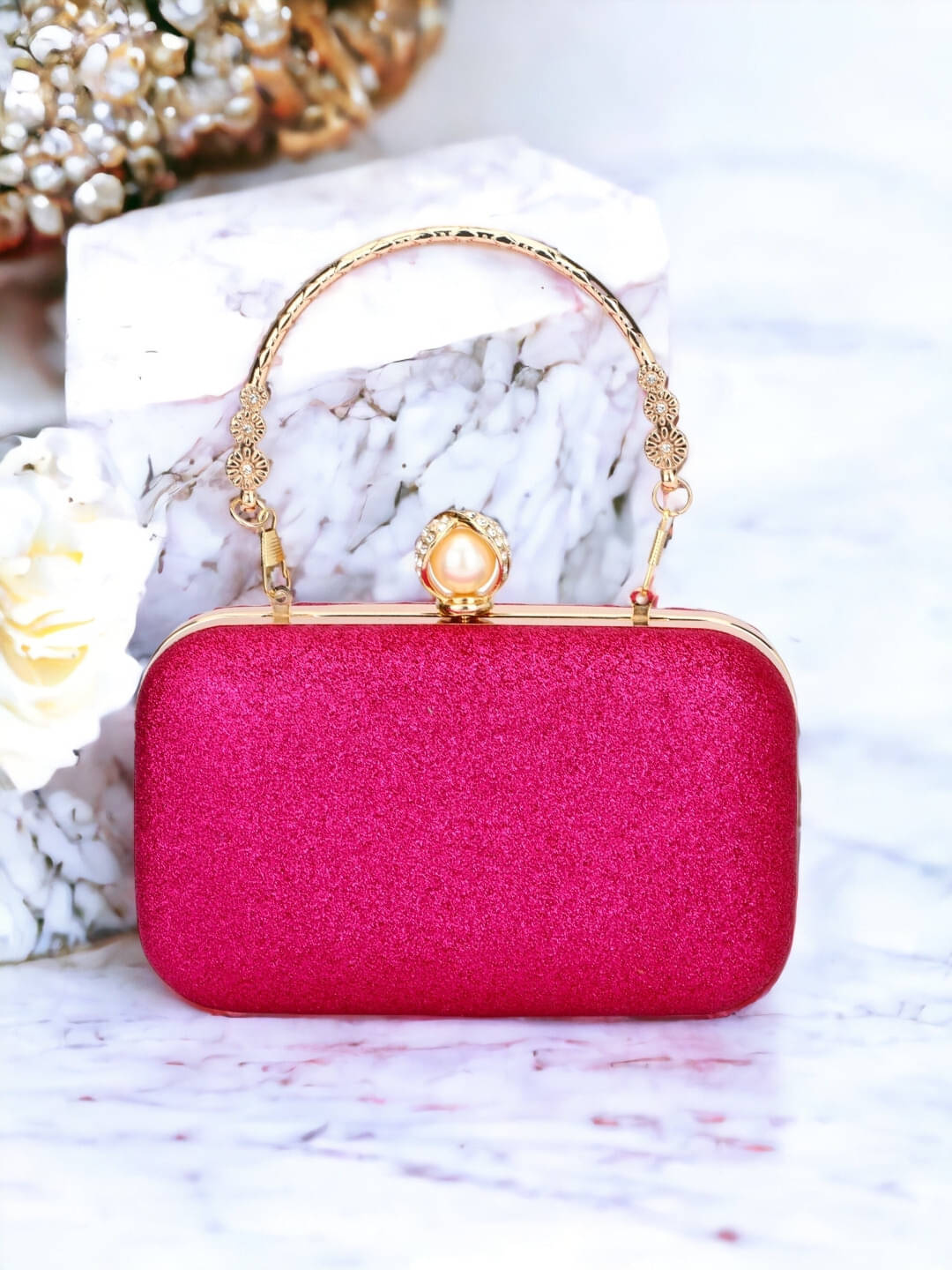     			Tooba Handicraft Multicolor Fabric Box Clutch