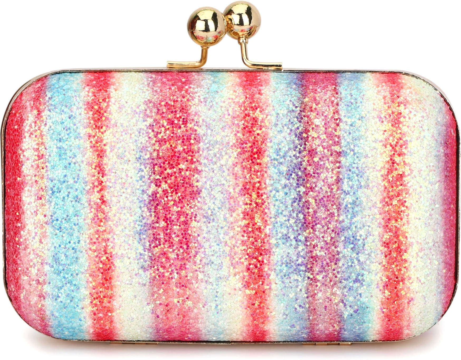     			Tooba Handicraft Multicolor Fabric Box Clutch
