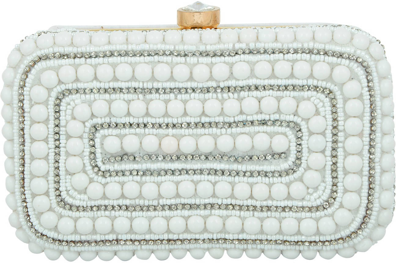     			Tooba Handicraft Multicolor Fabric Box Clutch