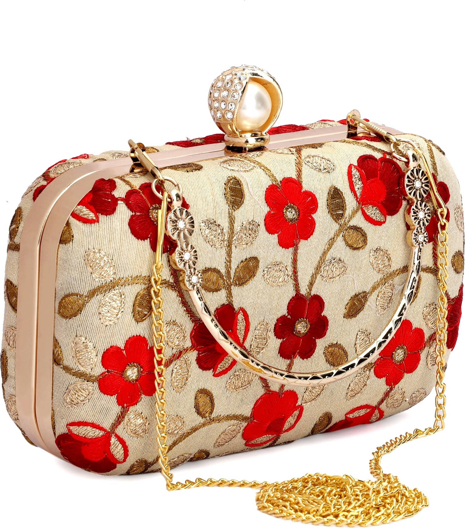    			Tooba Handicraft Multicolor Fabric Box Clutch