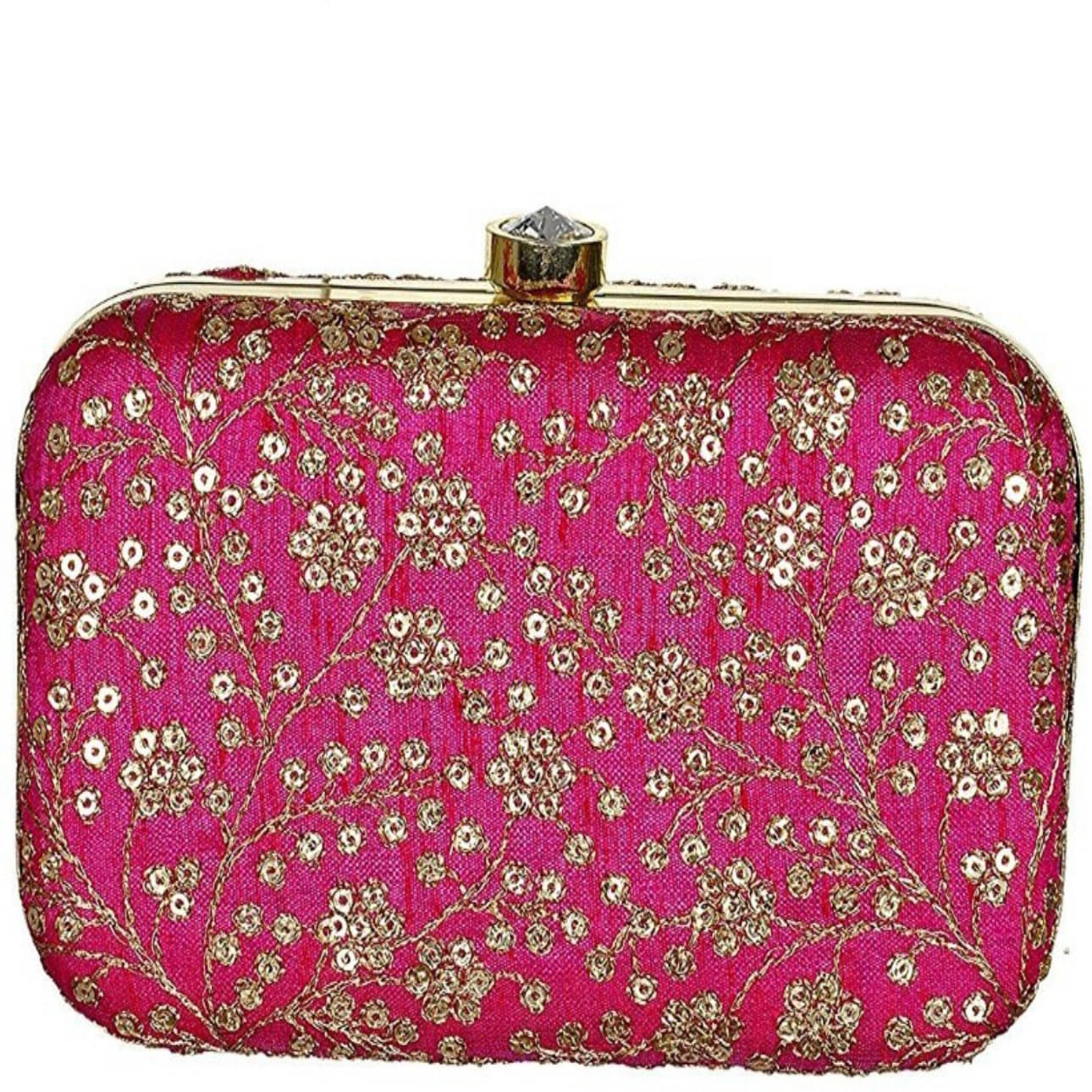     			Tooba Handicraft Multicolor Fabric Box Clutch