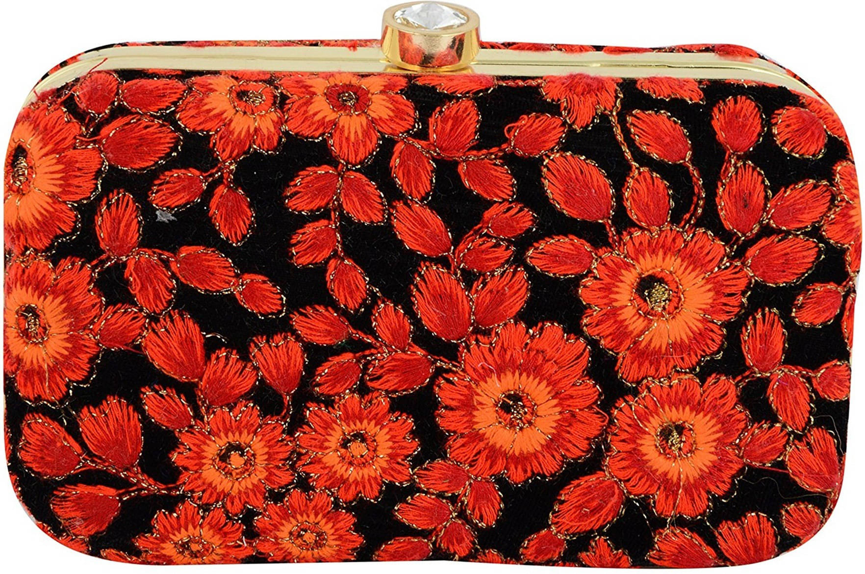     			Tooba Handicraft Multicolor Fabric Box Clutch