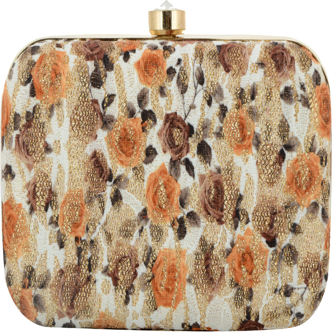     			Tooba Handicraft Multicolor Fabric Box Clutch