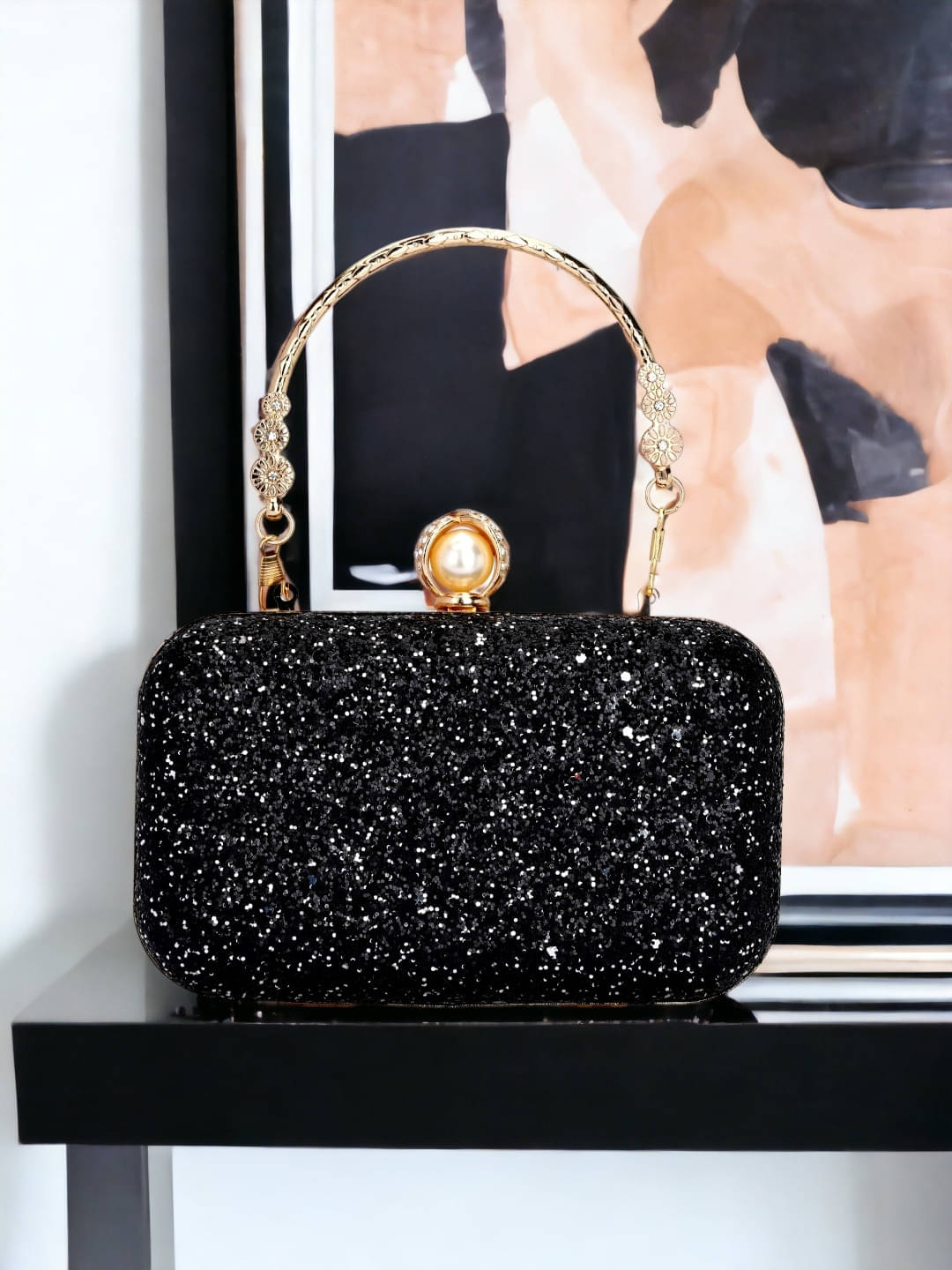     			Tooba Handicraft Multicolor Fabric Box Clutch