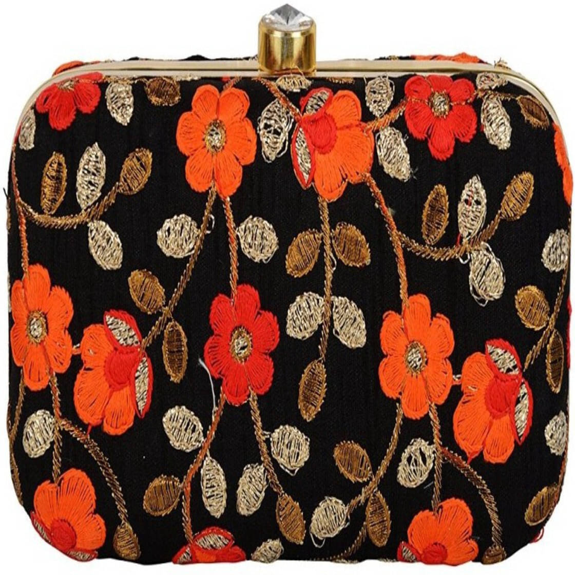     			Tooba Handicraft Multicolor Fabric Box Clutch