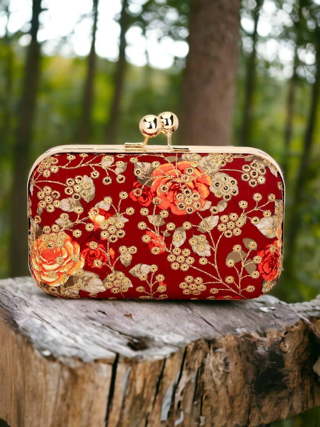     			Tooba Handicraft Multicolor Fabric Box Clutch