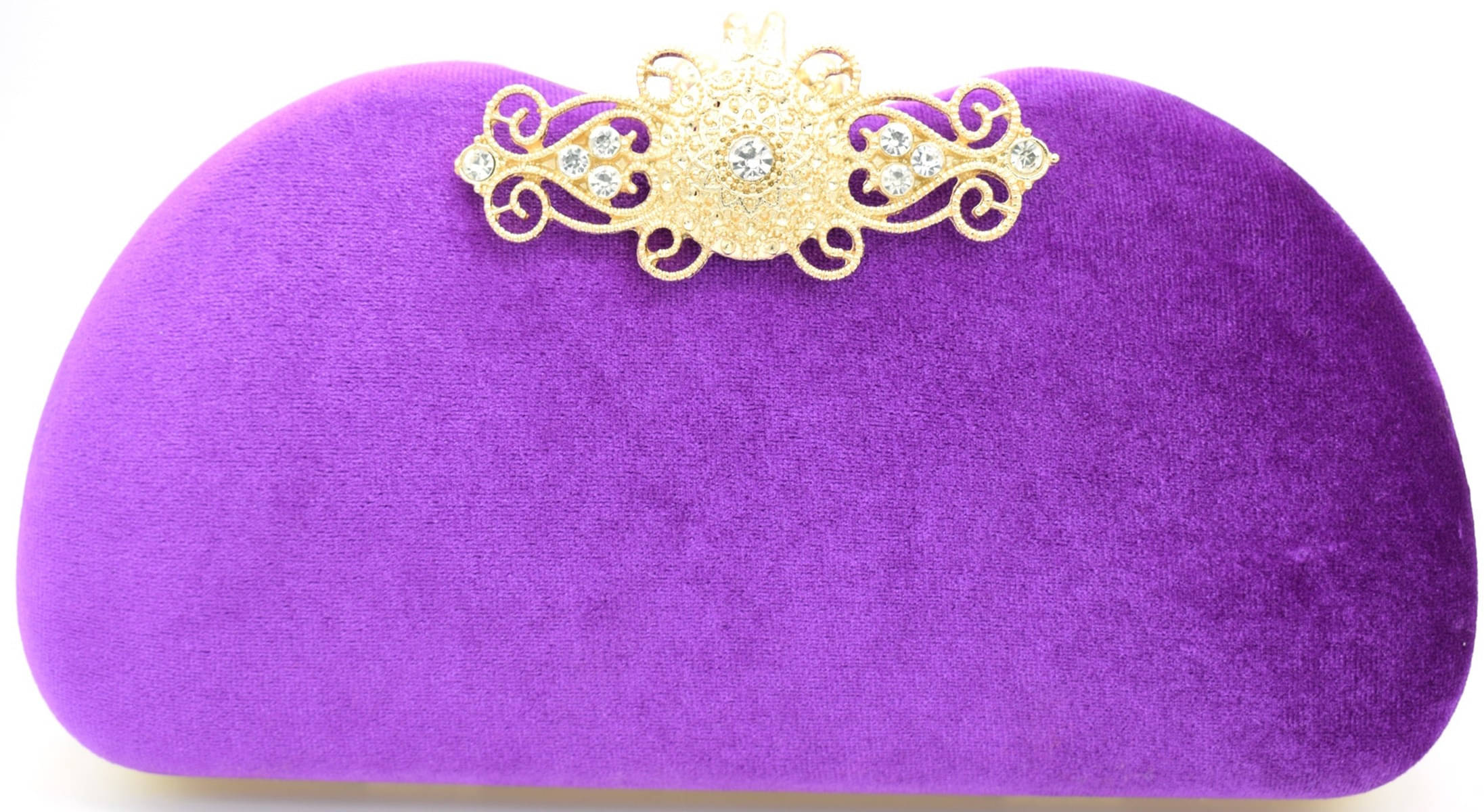     			Tooba Handicraft Purple Fabric Box Clutch