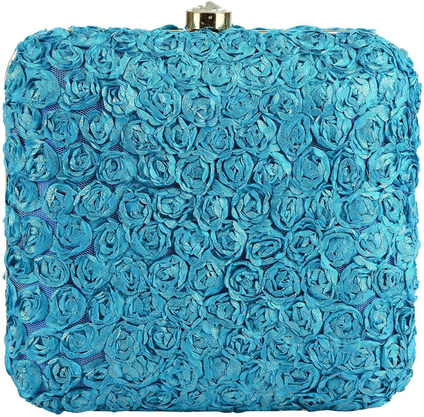     			Tooba Handicraft White Fabric Box Clutch