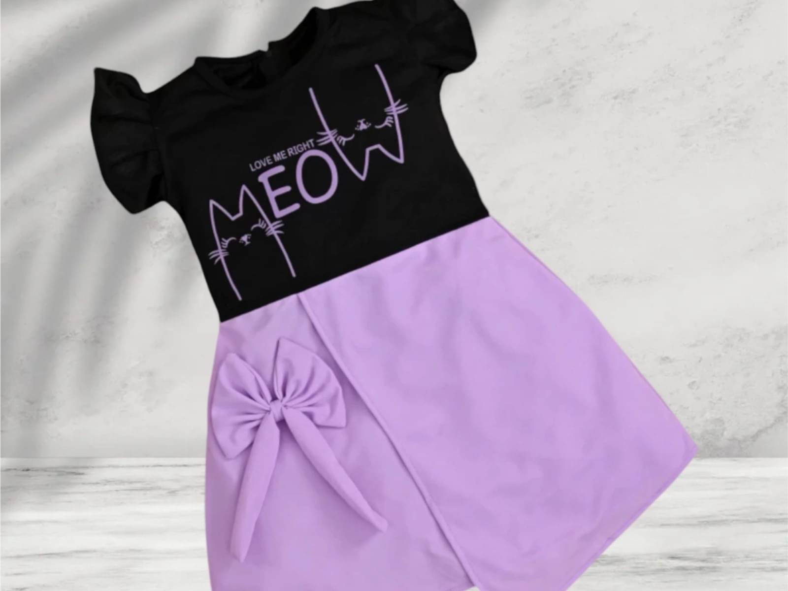     			UPTREND VESTURE Cotton Blend Dress For Baby Girls ( Pack of 1 , Purple )