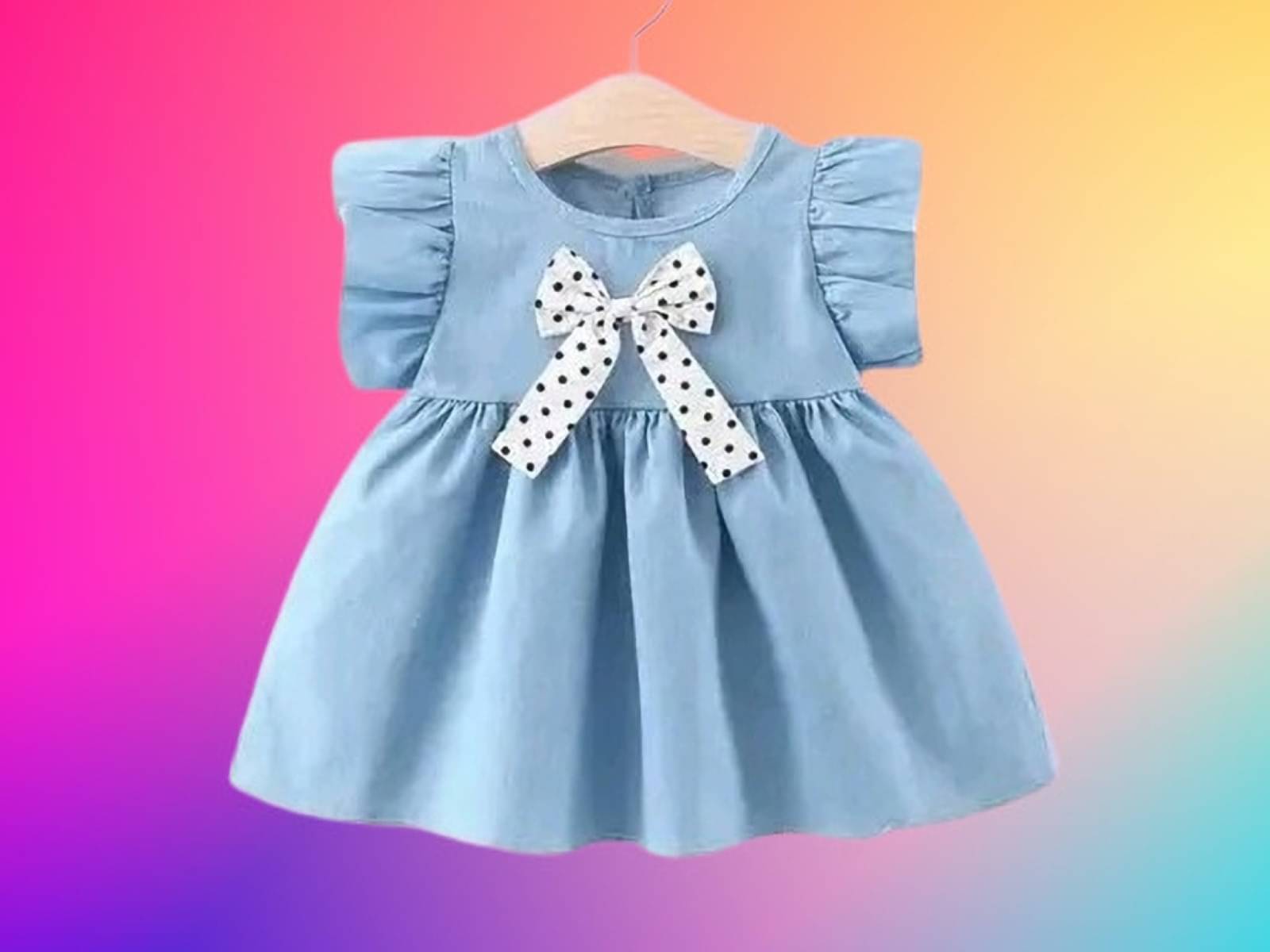 UPTREND VESTURE Cotton Blend Dress For Baby Girls ( Pack of 1 , Black )     			UPTREND VESTURE Cotton Blend Dress For Baby Girls ( Pack of 1 , Black )