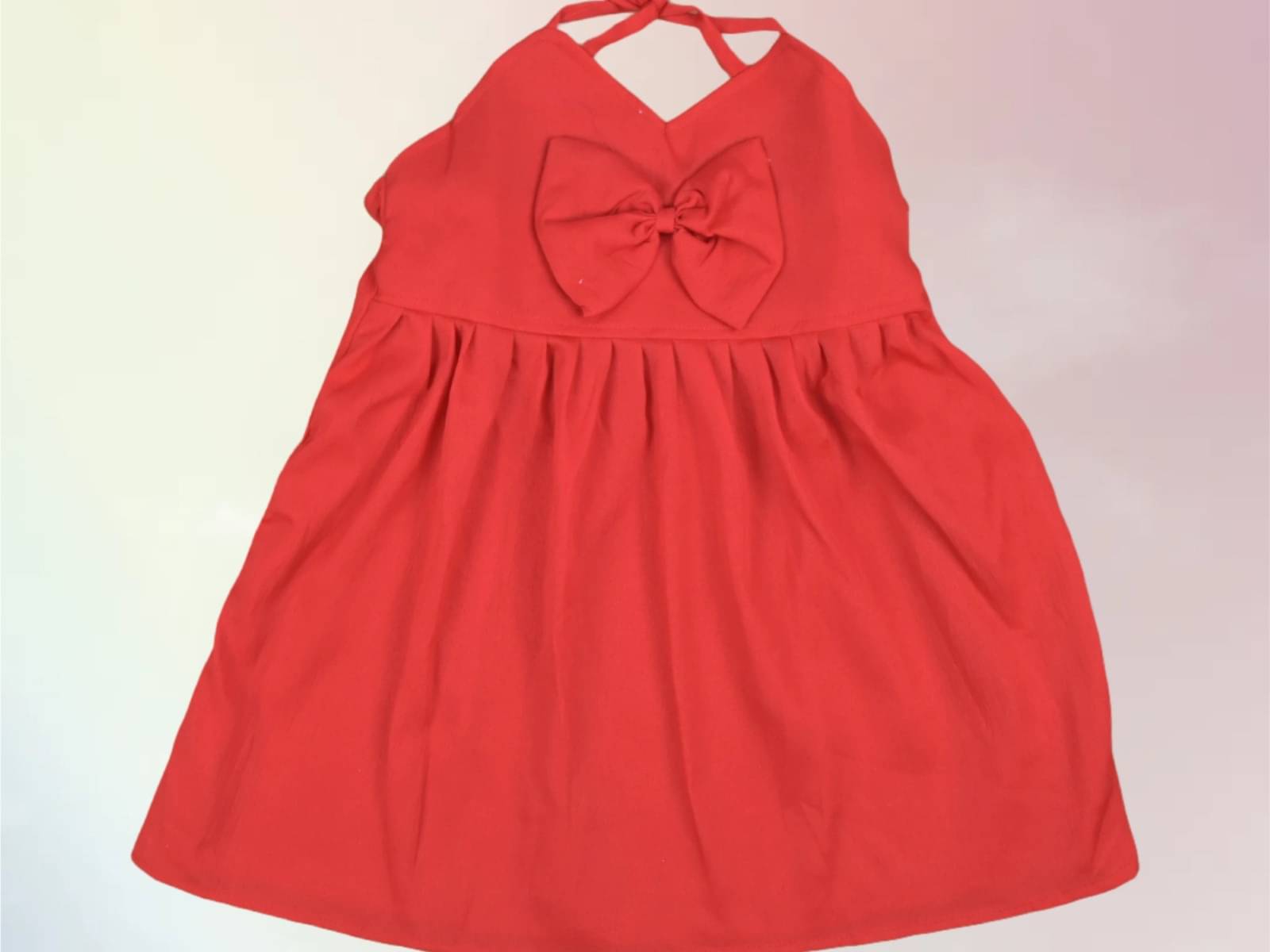     			UPTREND VESTURE Cotton Blend Dress For Baby Girls ( Pack of 1 , Red )