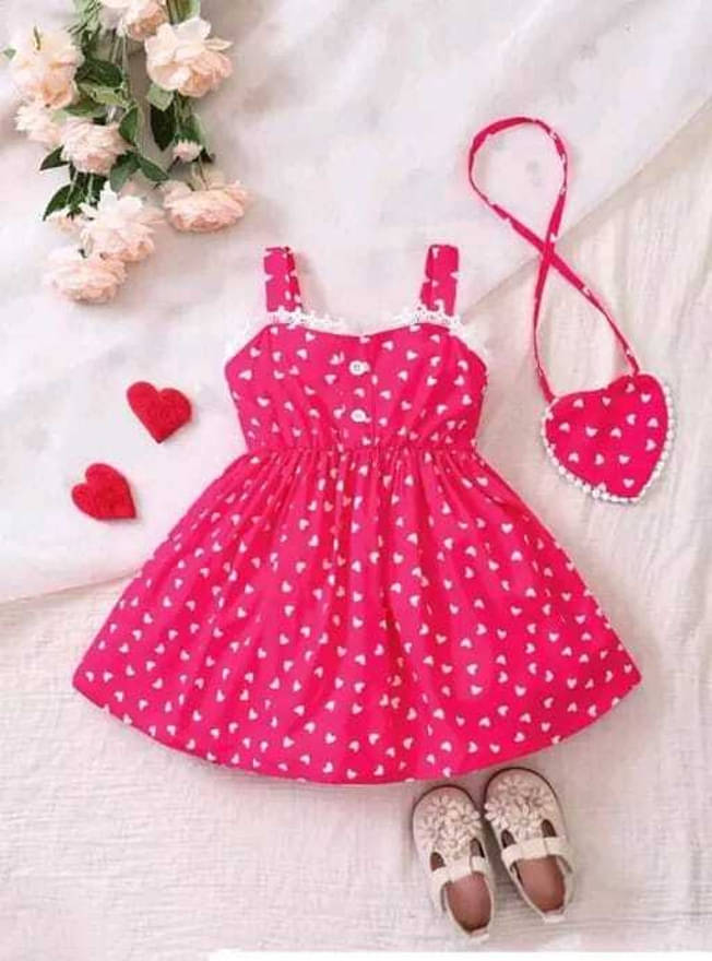 UPTREND VESTURE Rayon Dress For Baby Girls ( Pack of 1 , Pink ) UPTREND VESTURE Rayon Dress For Baby Girls ( Pack of 1 , Pink )