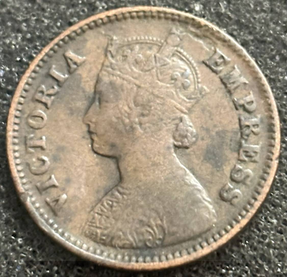     			Very Rare 1/2 Pice 1898 Victoria Empress British India Coin