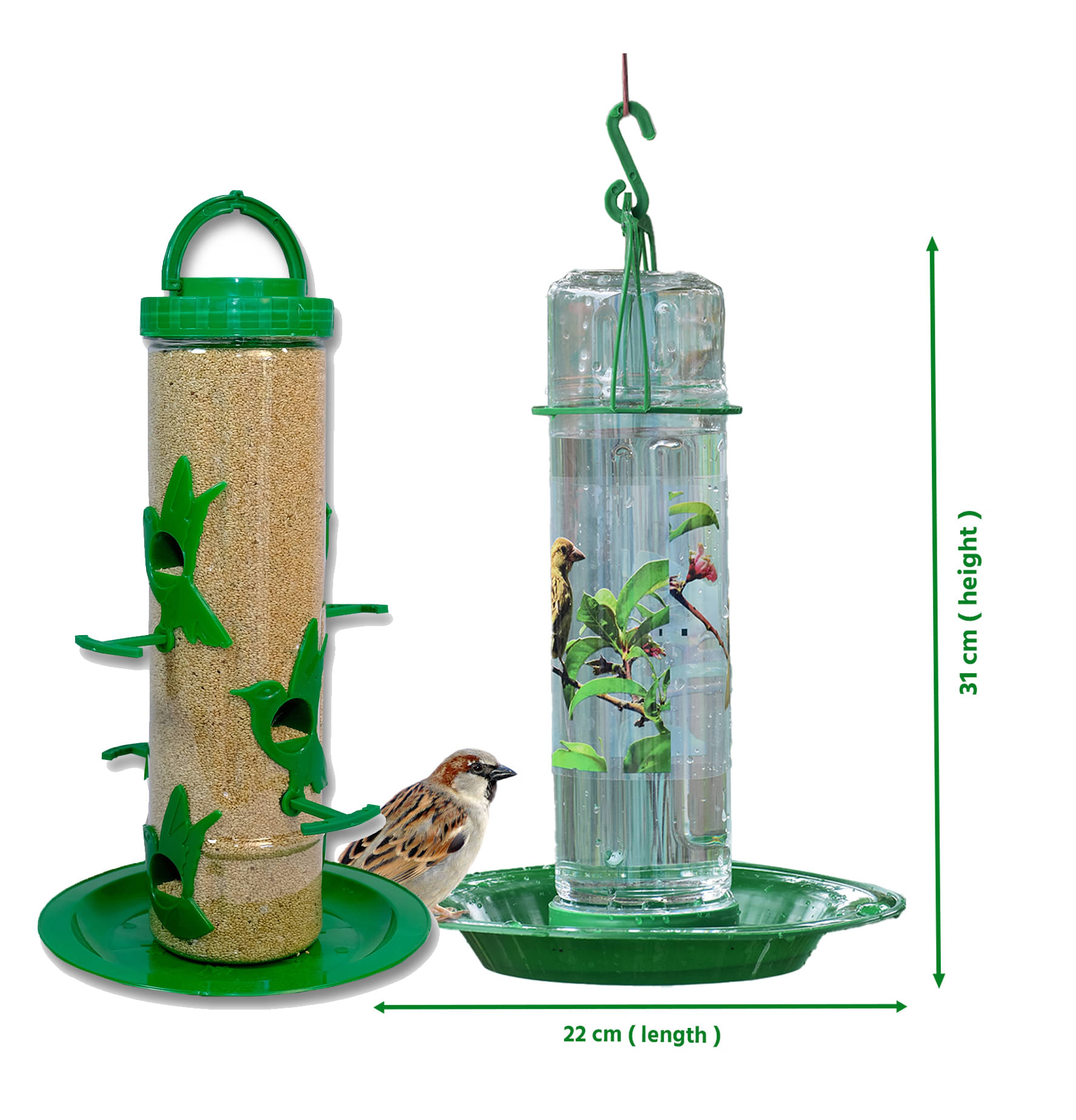     			Ami JIvdaya Large Bird Feeder & Water feeder
