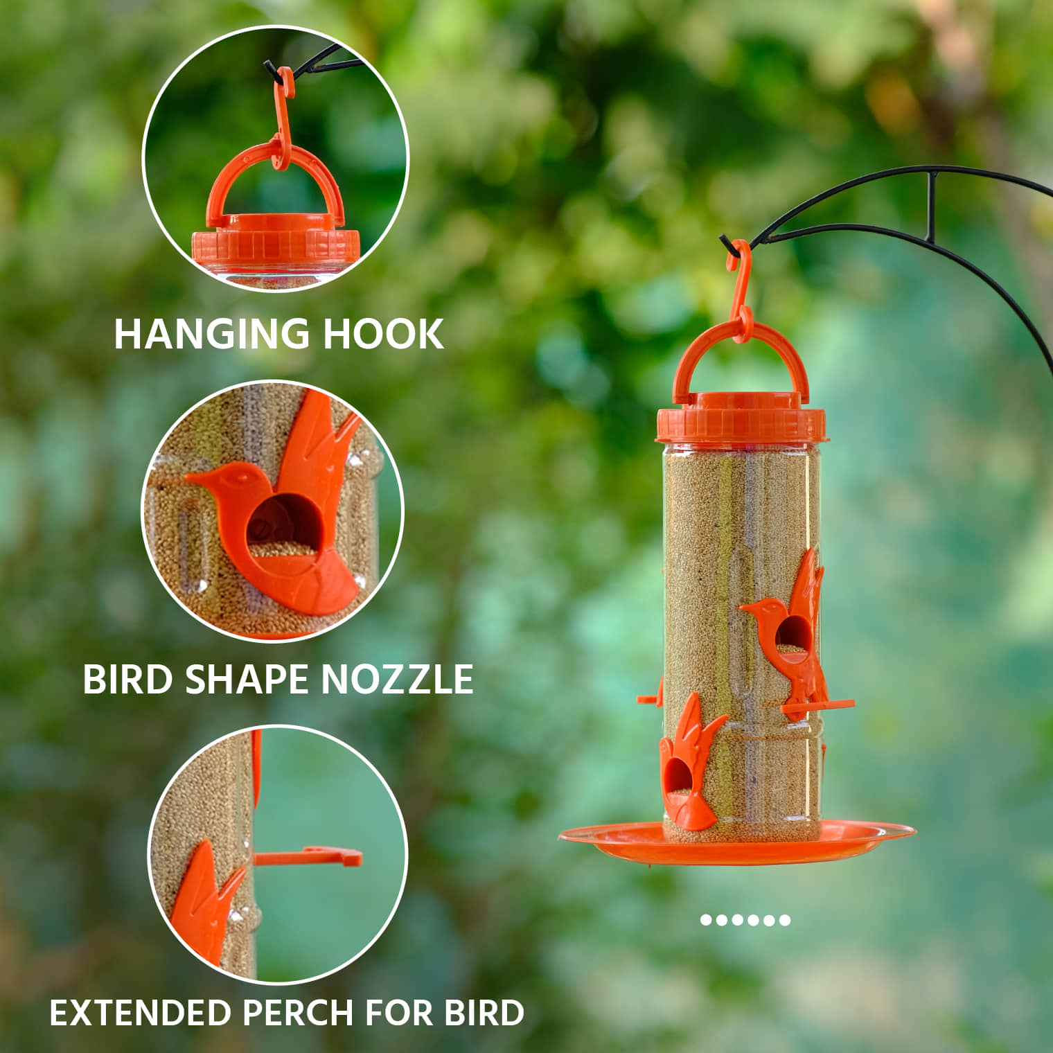 Amijivdaya Bird Feeder Green W