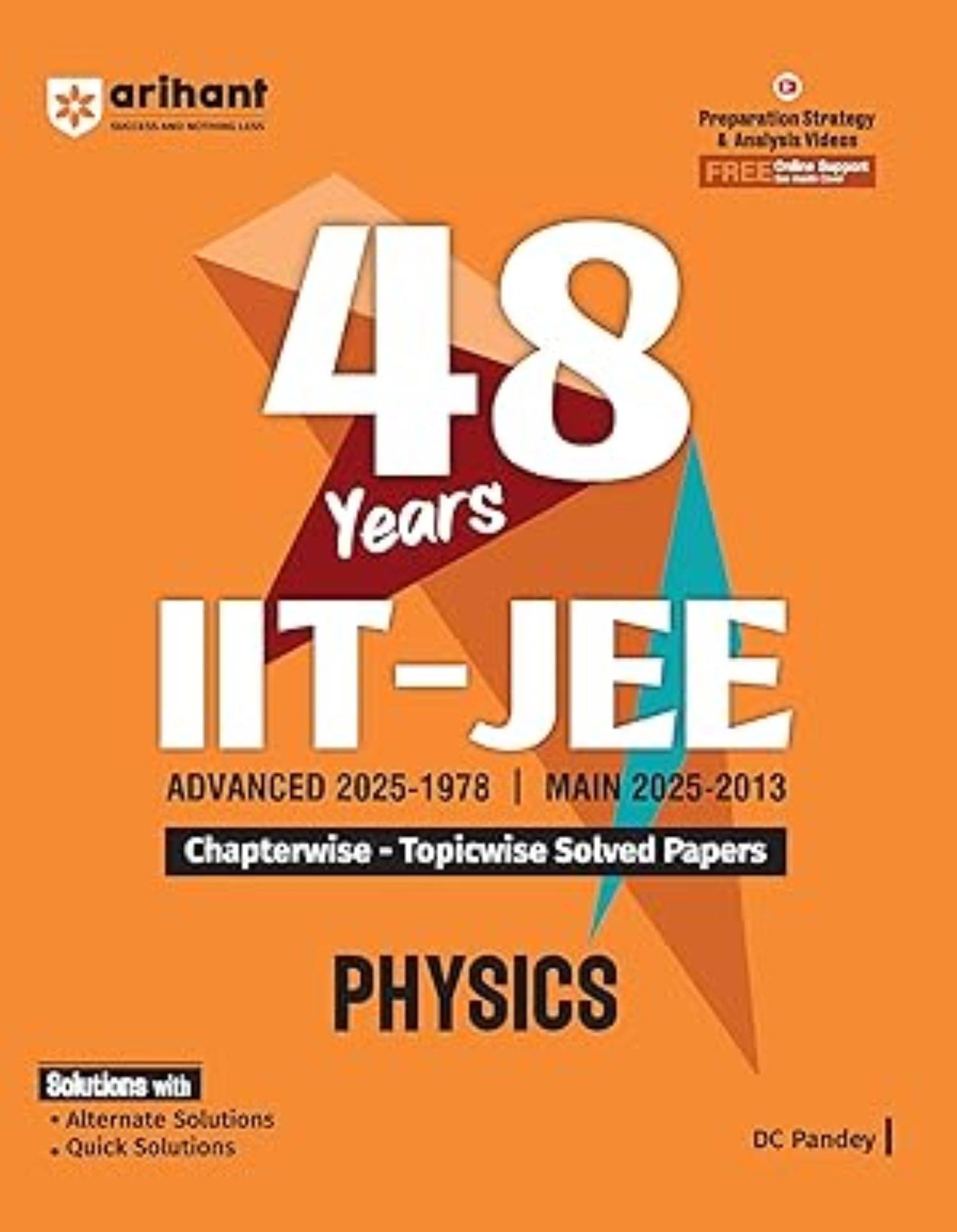     			Arihant 48 Years IIT-JEE Physics | Chapterwise and Topicwise Solved Papers 2025-26 EDITION