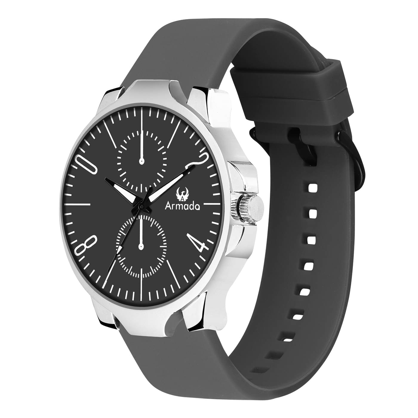     			Armado Black Silicon Analog Men's Watch