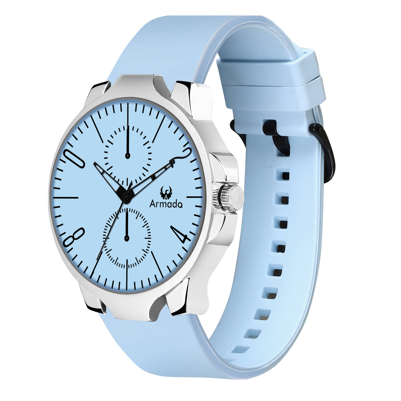     			Armado Blue Silicon Analog Men's Watch
