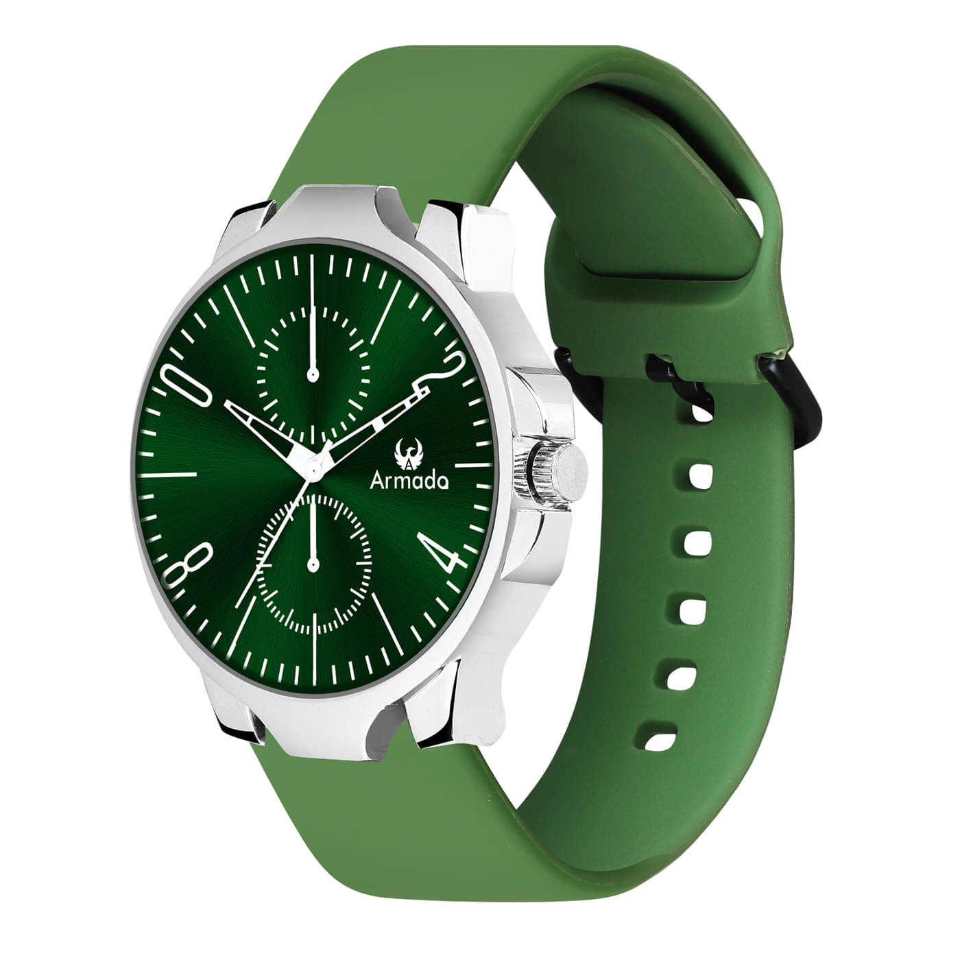     			Armado Green Silicon Analog Men's Watch