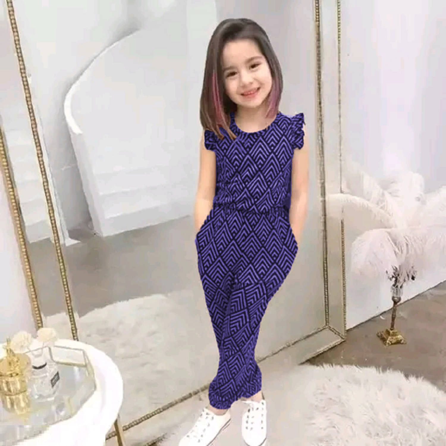     			BHOOLKU Pack of 1 Baby Girls Rayon T-shirt & Pants ( Purple )