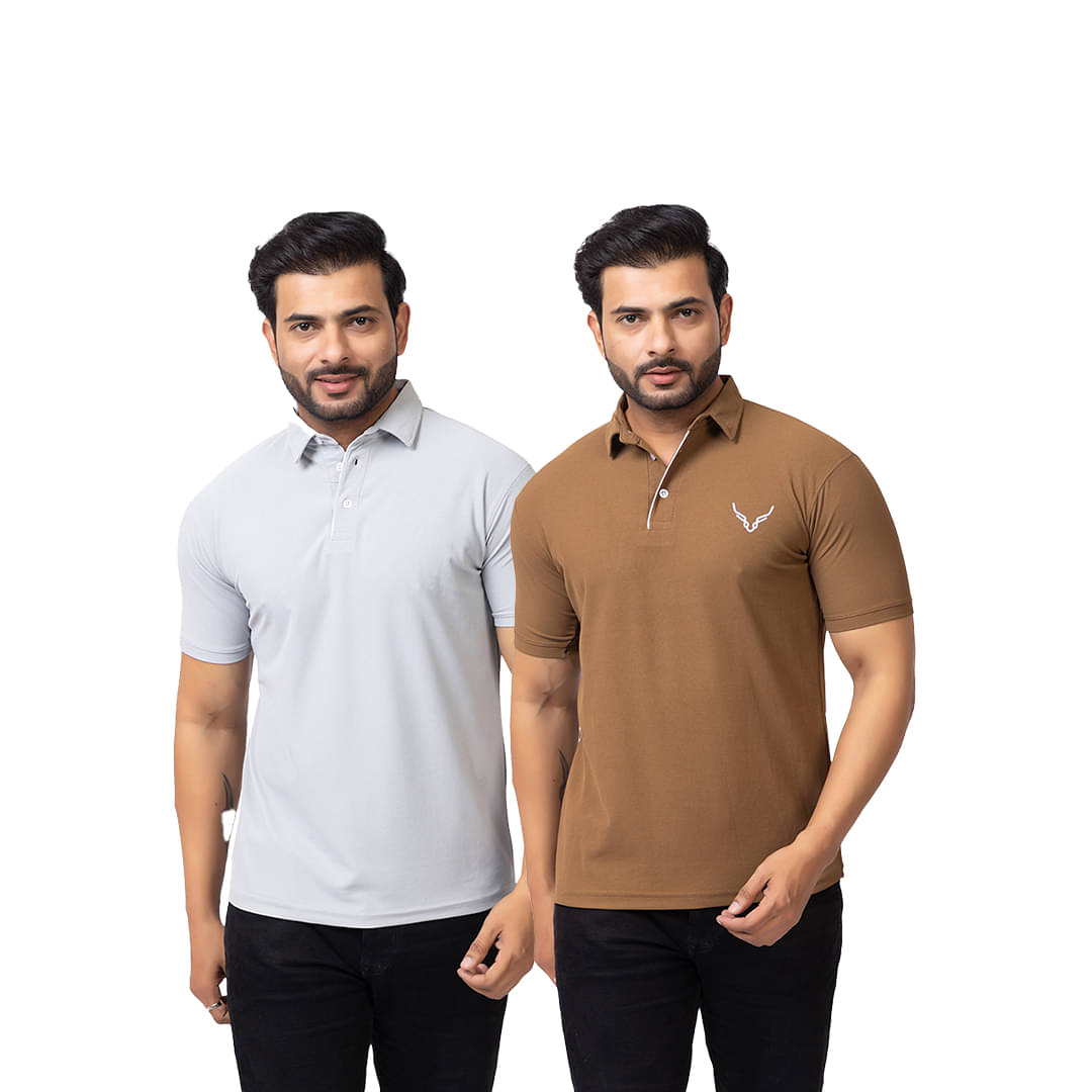 BUFFARO Men Cotton Regular Fit Solid Polo T Shirt ( Multicolor3 ) BUFFARO Men Cotton Regular Fit Solid Polo T Shirt ( Multicolor3 )