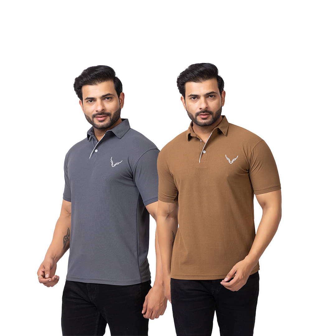 BUFFARO Men Cotton Regular Fit Solid Polo T Shirt ( Multicolor1 ) BUFFARO Men Cotton Regular Fit Solid Polo T Shirt ( Multicolor1 )