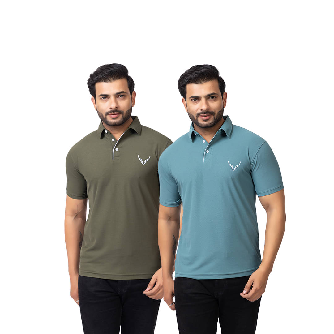     			BUFFARO Men Cotton Regular Fit Solid Polo T Shirt ( Multicolor7 )