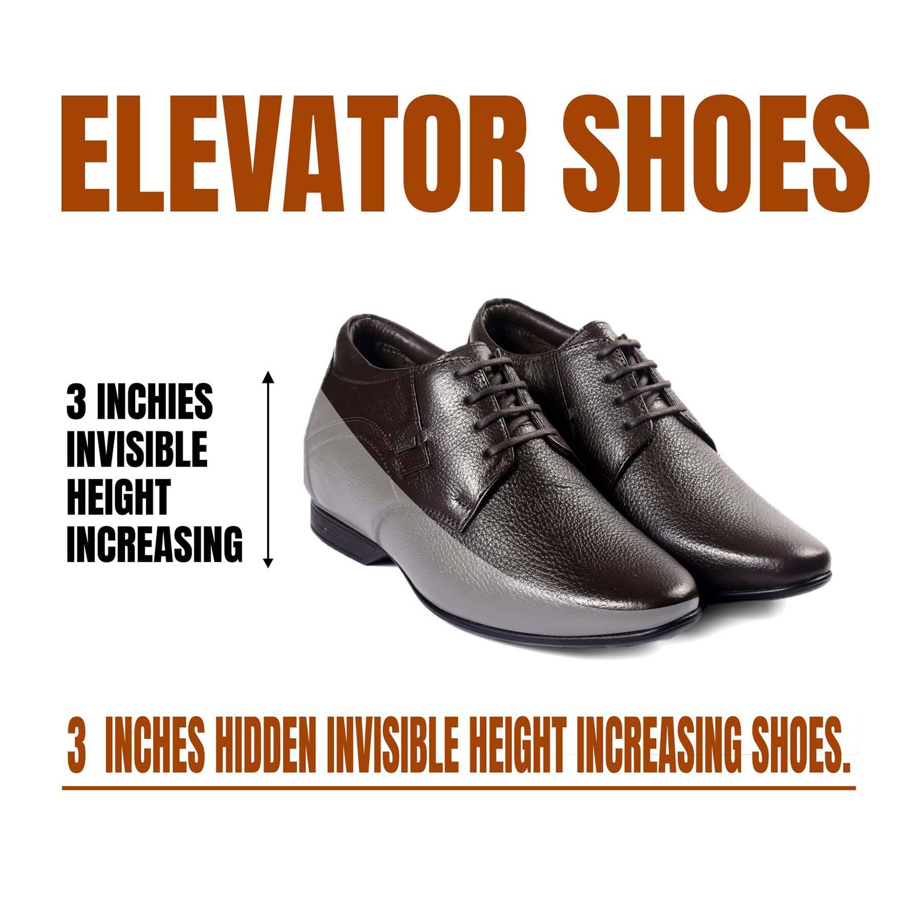     			BXXY Brown Men's Derby Formal Shoes