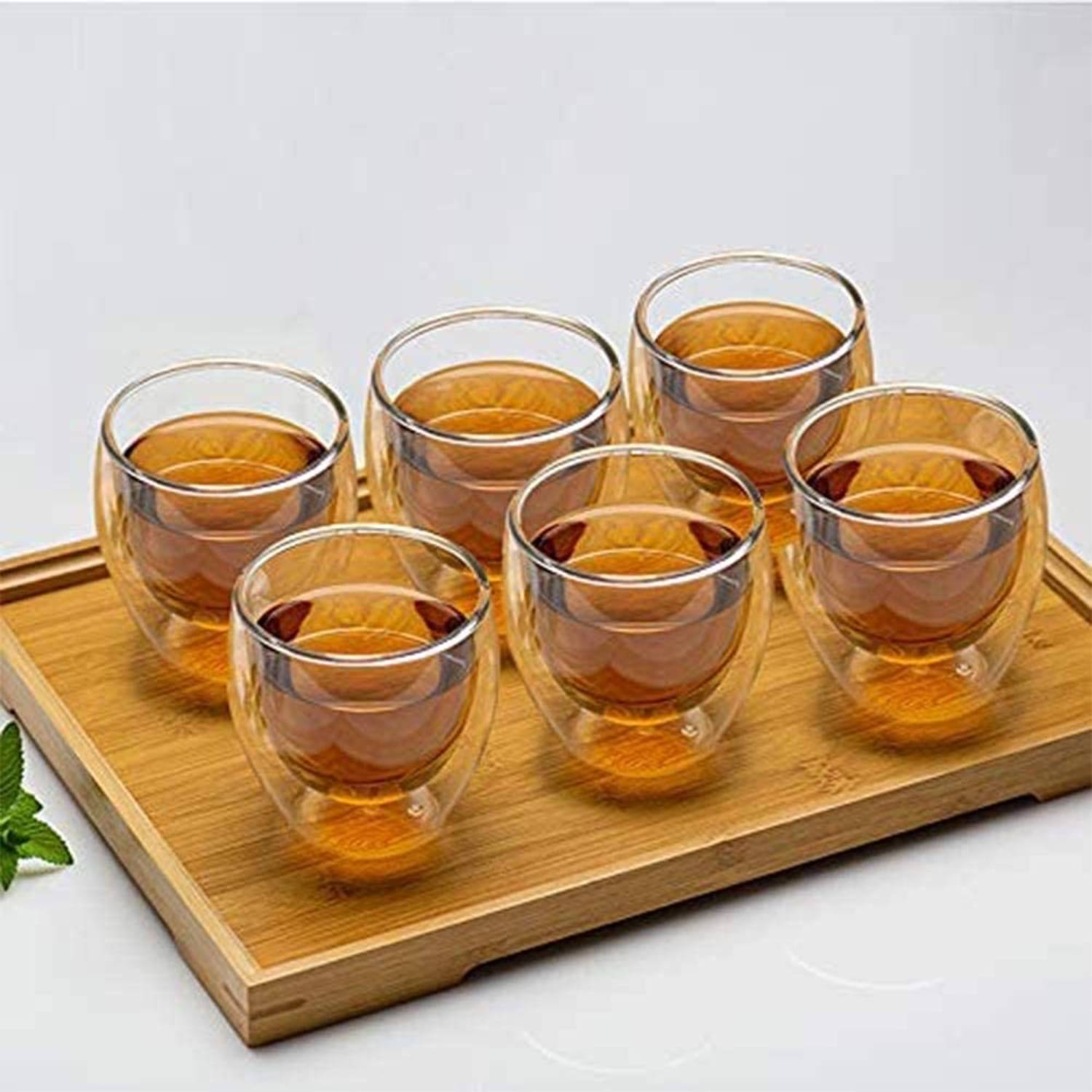     			Baskety Coffee Cup Solid Glass Coffee Set 80 ml ( Pack of 6 )