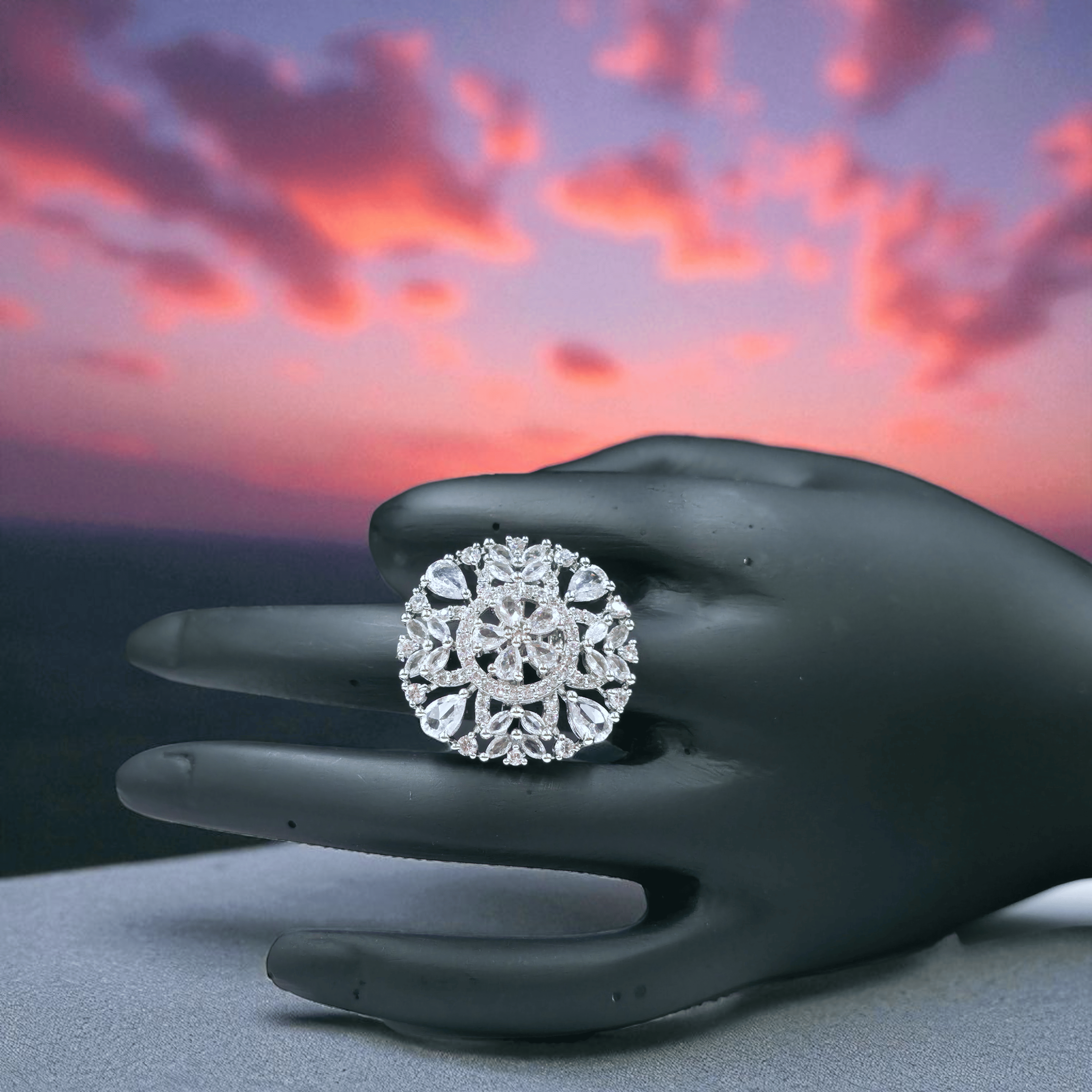 Charms Silver Cocktail Rings ( Pack of 1 ) Charms Silver Cocktail Rings ( Pack of 1 )