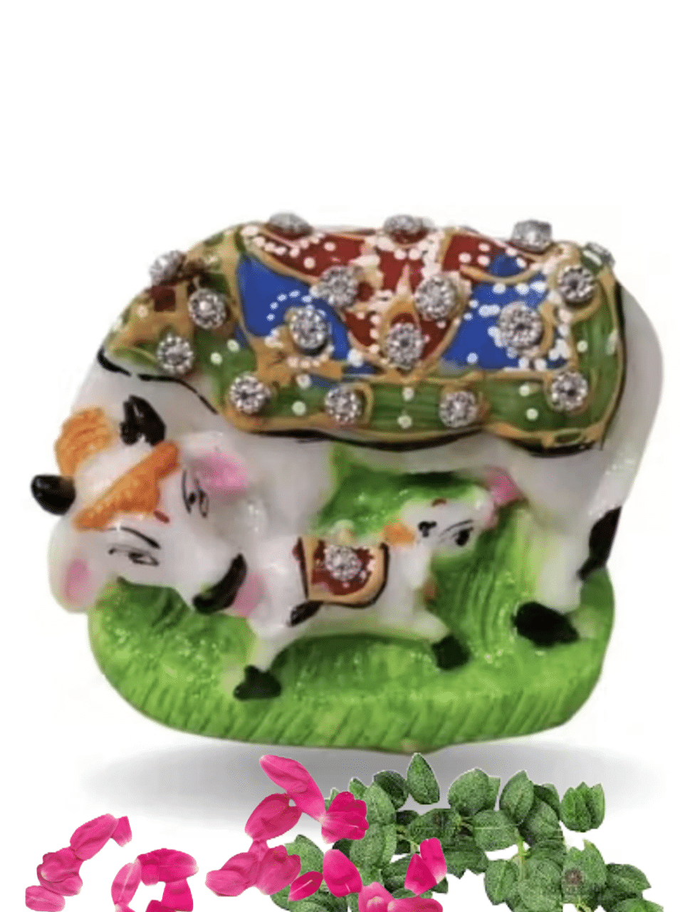 Cow and Calf Statue for Pooja/Kamdhenu for Puja Idol /Good Luck Gift/ Vaastu Nandi Pooja Figurine Cow and Calf Statue for Pooja/Kamdhenu for Puja Idol /Good Luck Gift/ Vaastu Nandi Pooja Figurine