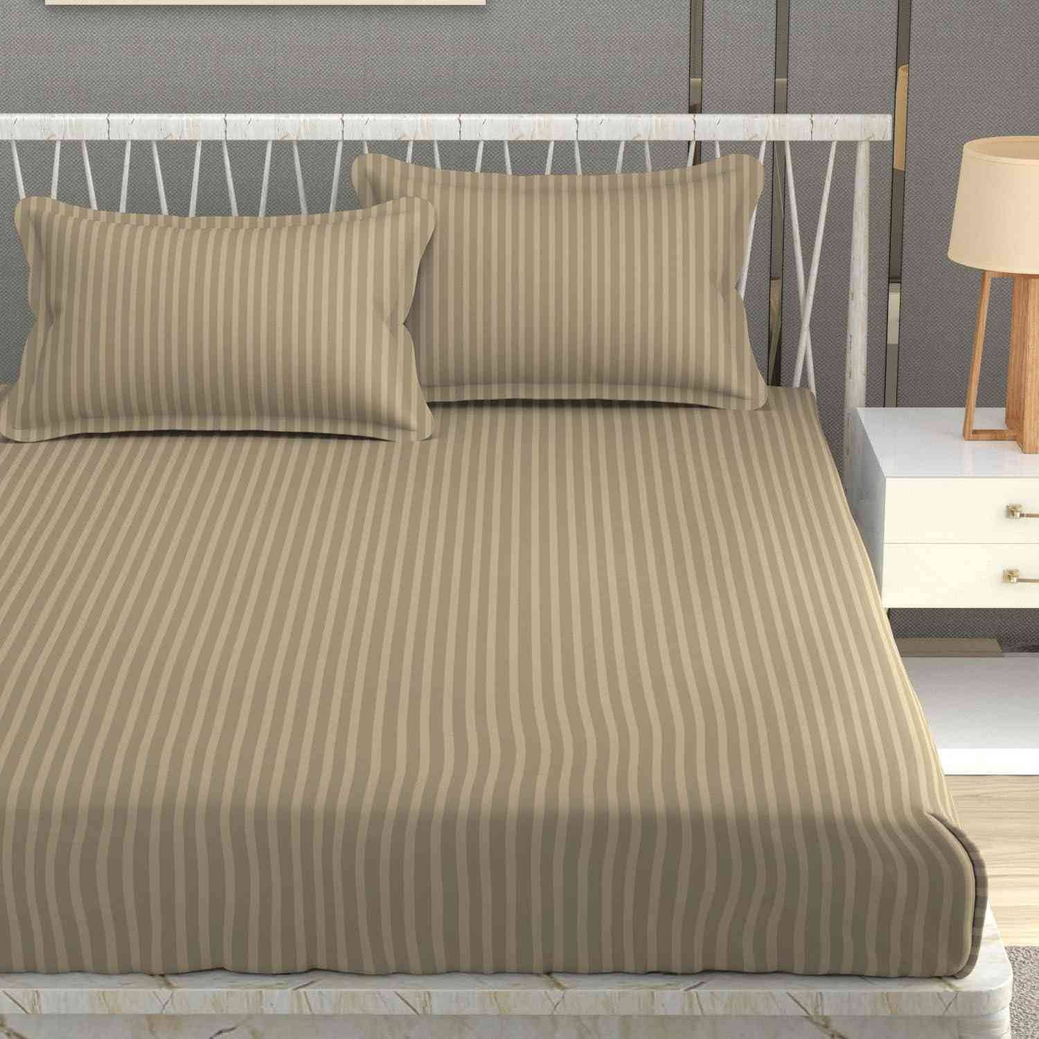 DOMES FAB Satin 1 Double Bedsheet with 2 Pillow Covers ( Beige ) DOMES FAB Satin 1 Double Bedsheet with 2 Pillow Covers ( Beige )