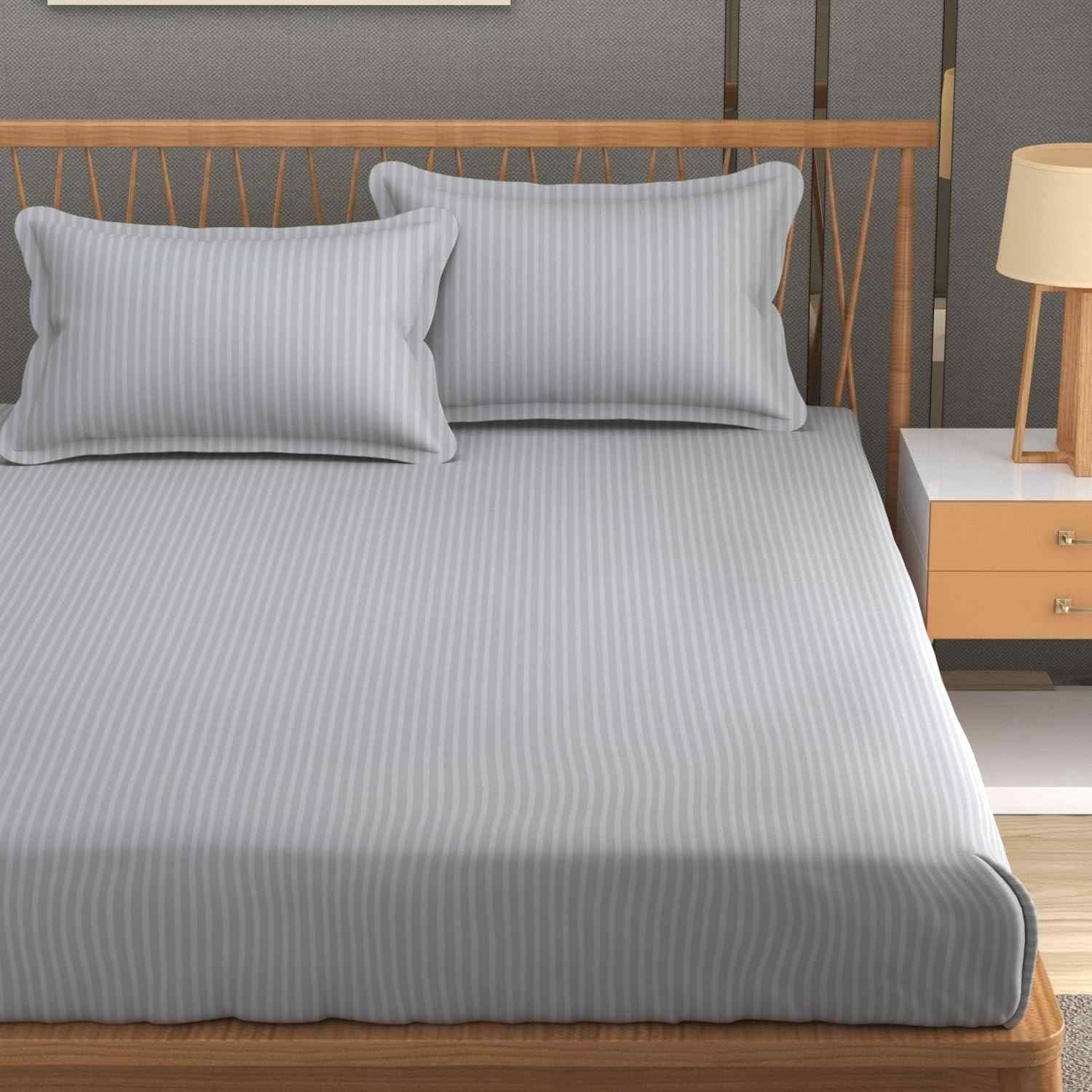 DOMES FAB Satin 1 Double Bedsheet with 2 Pillow Covers ( Silver ) DOMES FAB Satin 1 Double Bedsheet with 2 Pillow Covers ( Silver )
