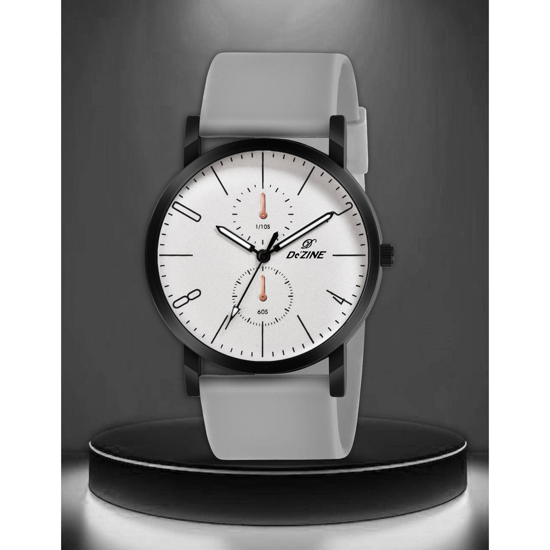     			Dezine Dark Grey Silicon Analog Men's Watch