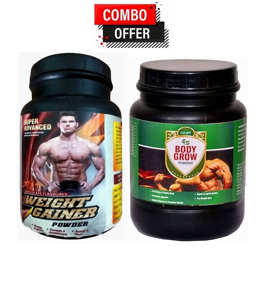 Dr. Chopra Super Advanced Weight Gainer Powder 300gm & G&G Body Grow Powder 500 gm Chocolate Single Pack Dr. Chopra Super Advanced Weight Gainer Powder 300gm & G&G Body Grow Powder 500 gm Chocolate Single Pack