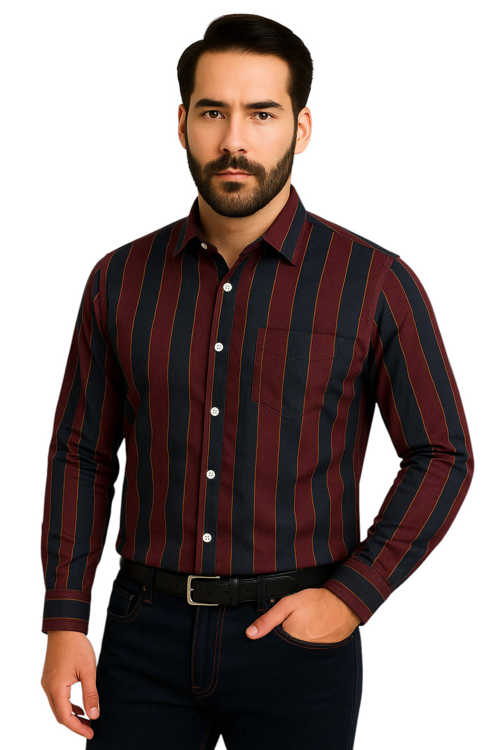 FABRIZER 100% Cotton Regular Fit Striped Full Sleeves Men's Casual Shirt - Multicolor ( Pack of 1 ) FABRIZER 100% Cotton Regular Fit Striped Full Sleeves Men's Casual Shirt - Multicolor ( Pack of 1 )