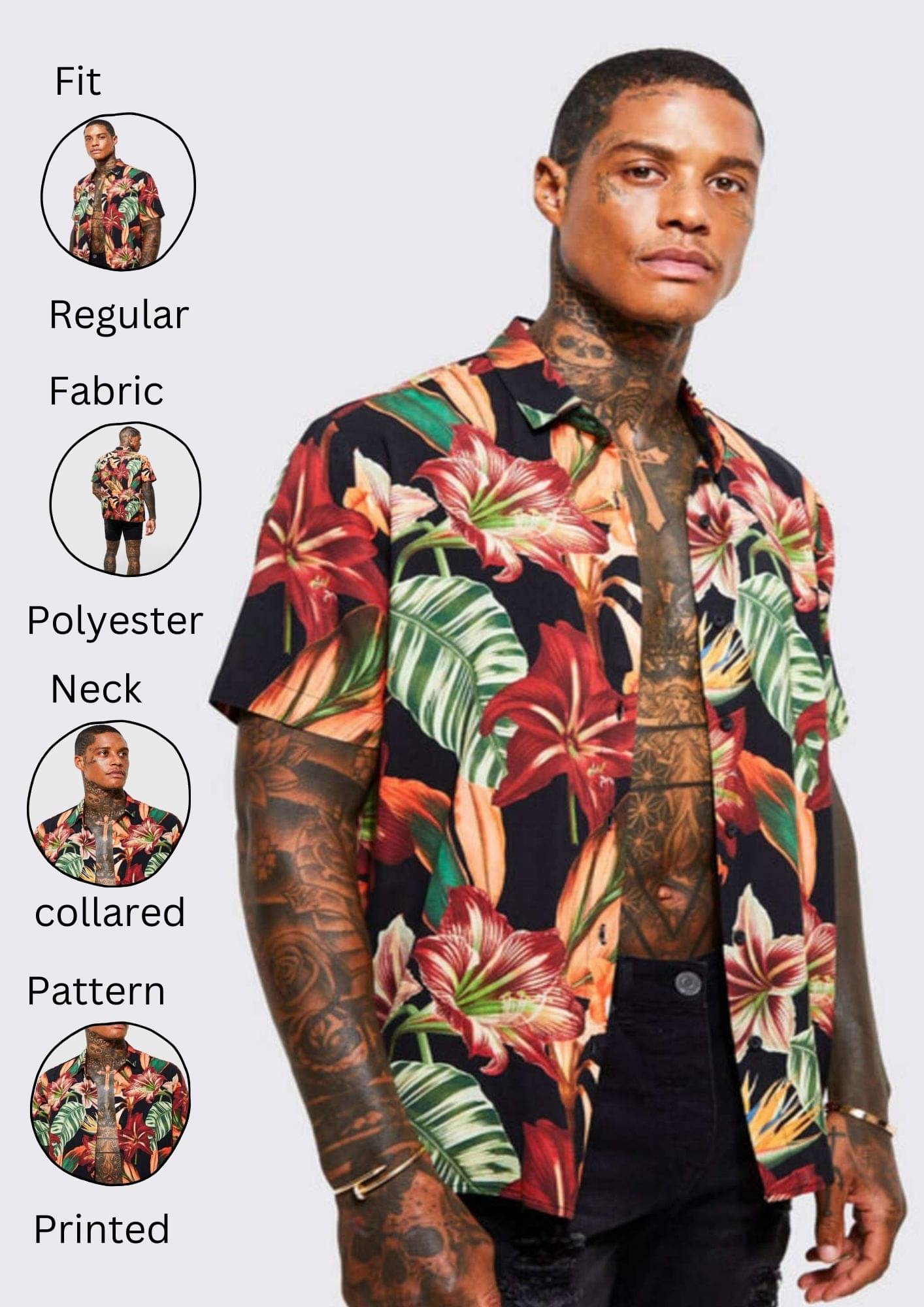 FLIRTY SOUL Polyester Regular Fit Printed Half Sleeves Men's Casual Shirt - Multicolor ( Pack of 1 ) FLIRTY SOUL Polyester Regular Fit Printed Half Sleeves Men's Casual Shirt - Multicolor ( Pack of 1 )