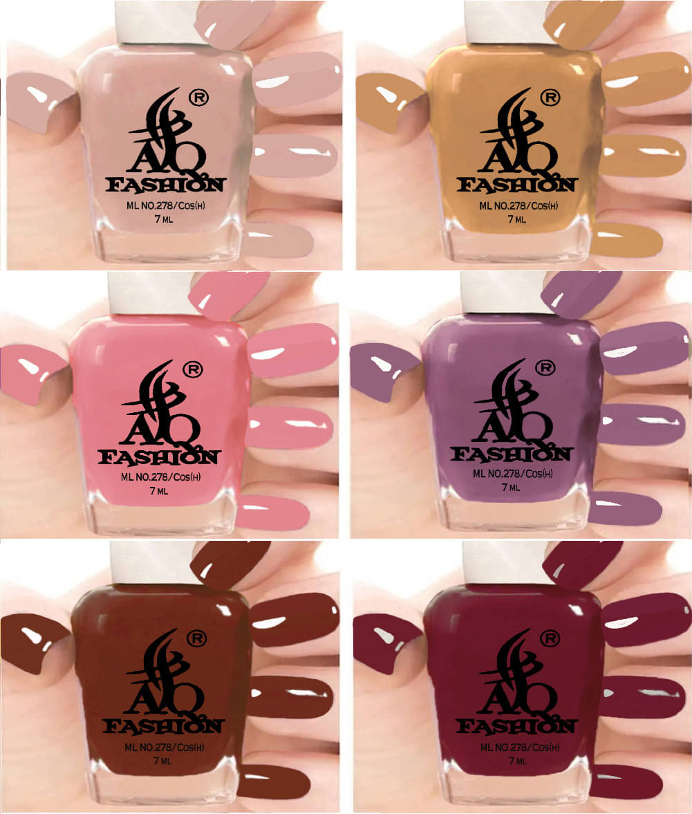     			AQ FASHION Multi Nail Polish 42 ( Pack of 6 )