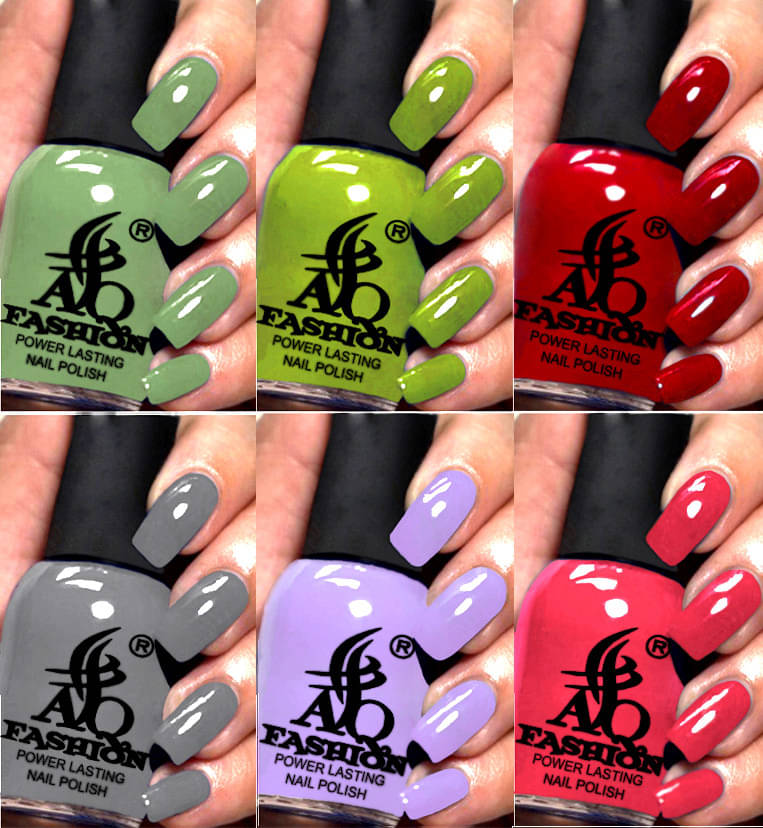     			AQ FASHION Multi Nail Polish 54 ( Pack of 6 )