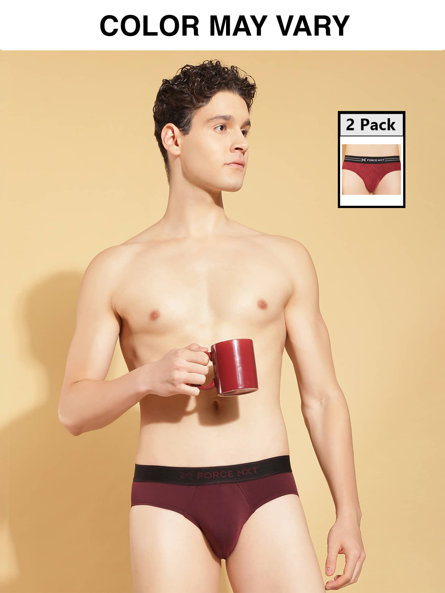 Force NXT Pack of 2 Cotton Briefs For Men's ( Multicolor )