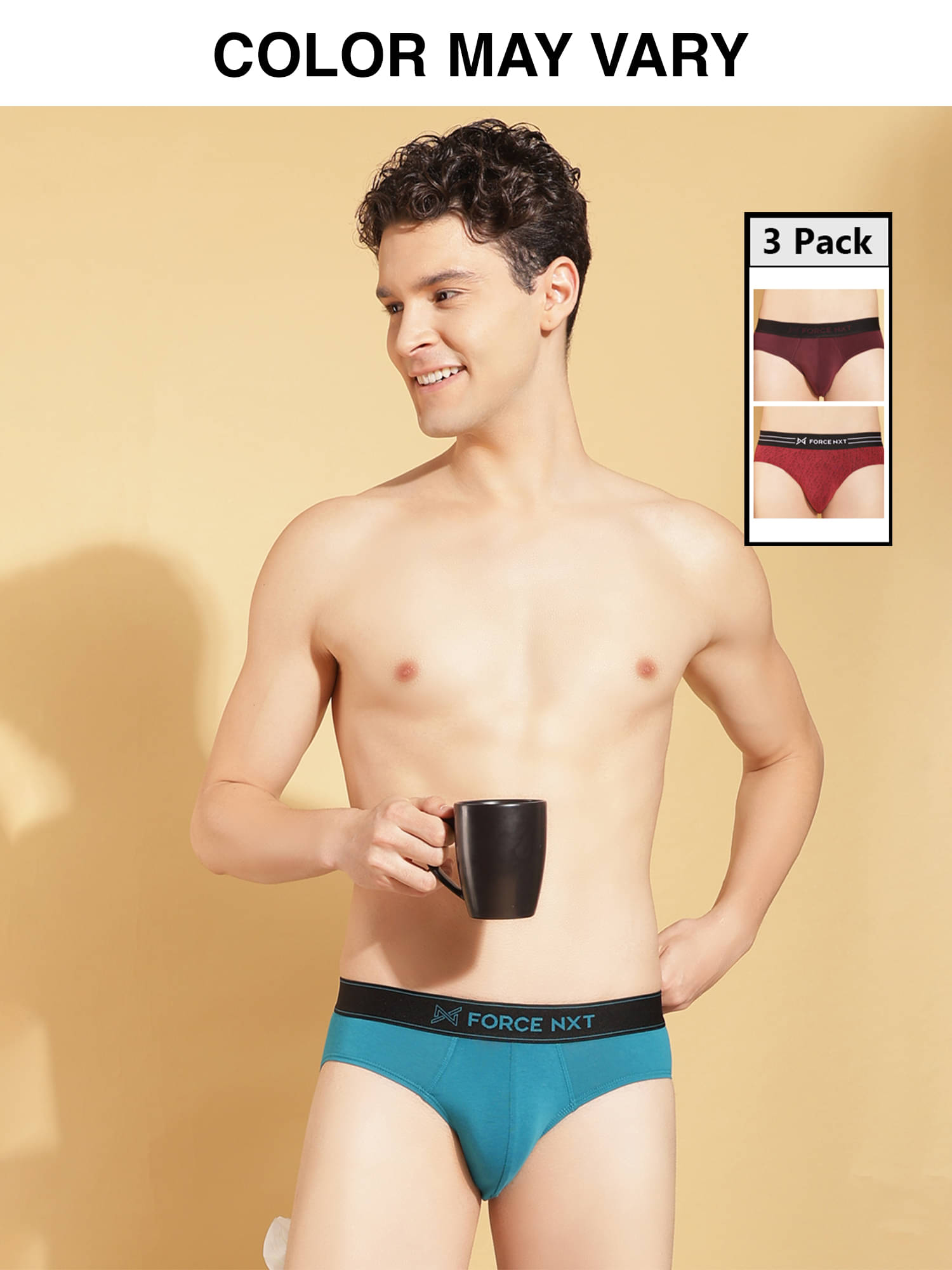    			Force NXT Pack of 3 Cotton Briefs For Men's ( Multi )