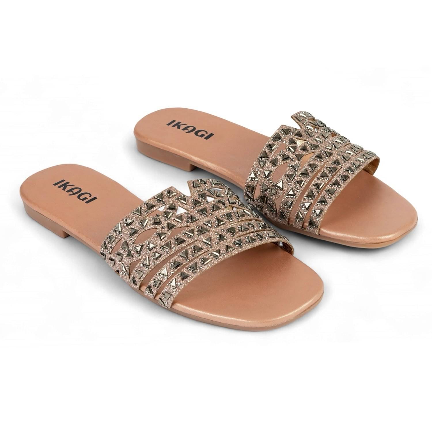     			IKAGI Rose Gold Women's Flats