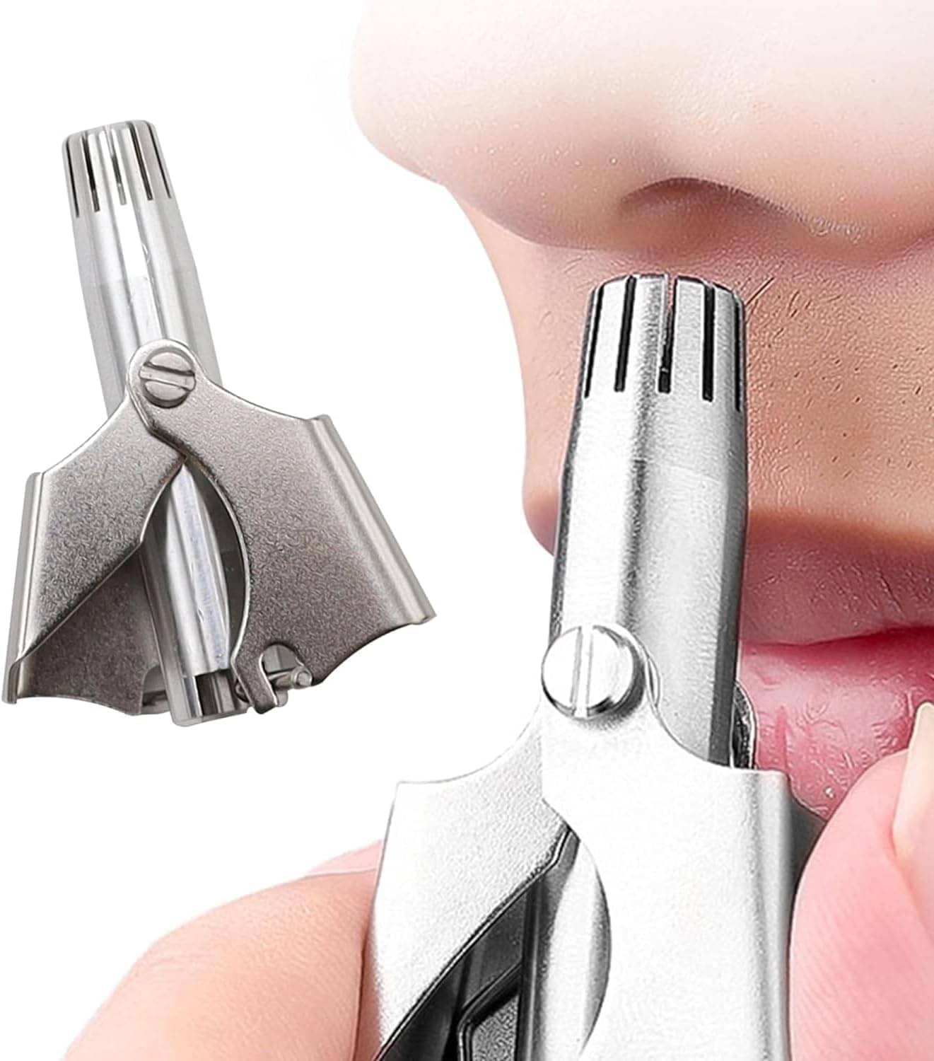     			Isanaa Manual Nose Trimmer Silver Cordless Nose Trimmer With 120 minutes Runtime