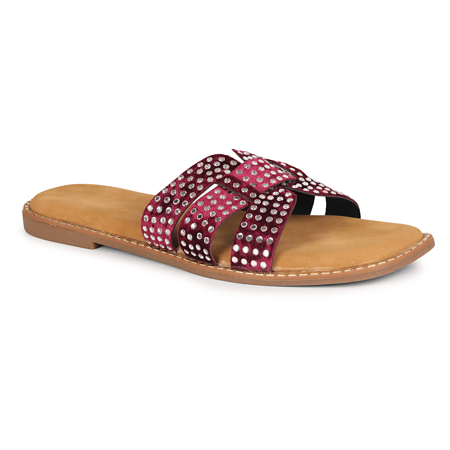     			Ishransh Wine Women's Flats