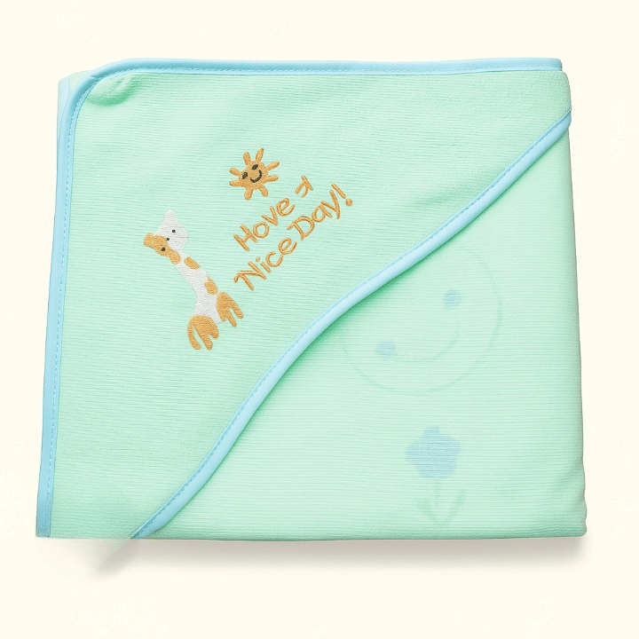 KALRA MAGIC Brown Cotton Hooded Baby Blanket ( Pack of 1 )